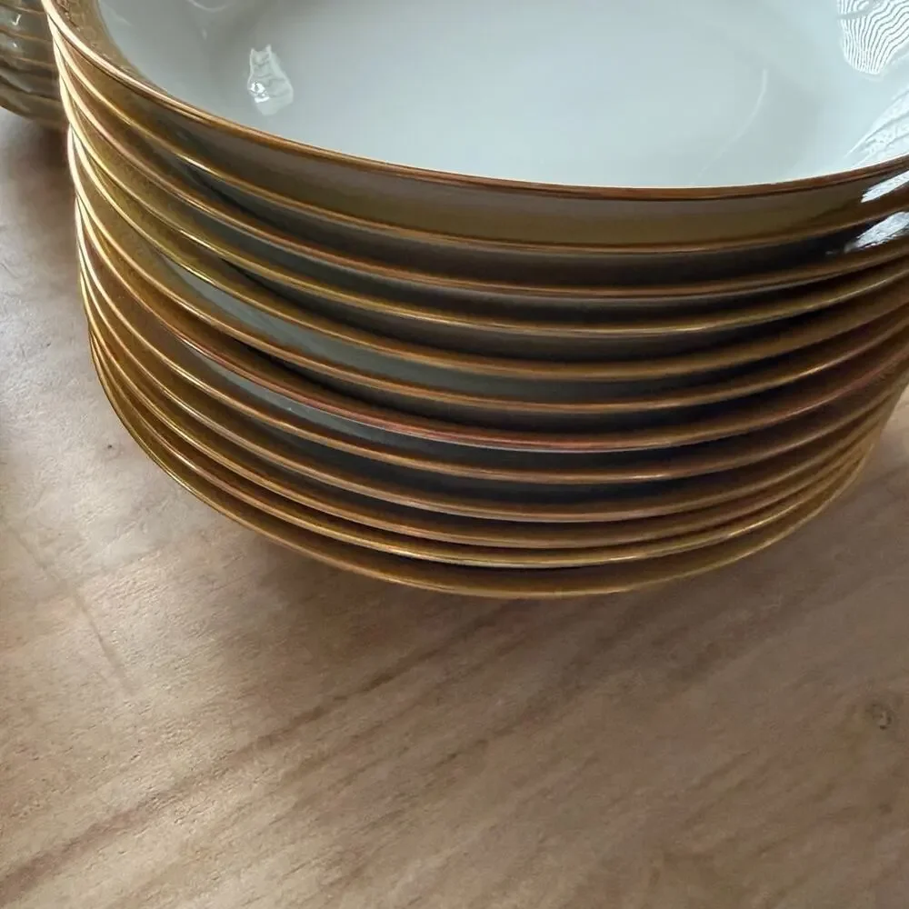 Ch. Field Haviland Limoges France Gold Encrusted Dinner Service for 12/63 pieces